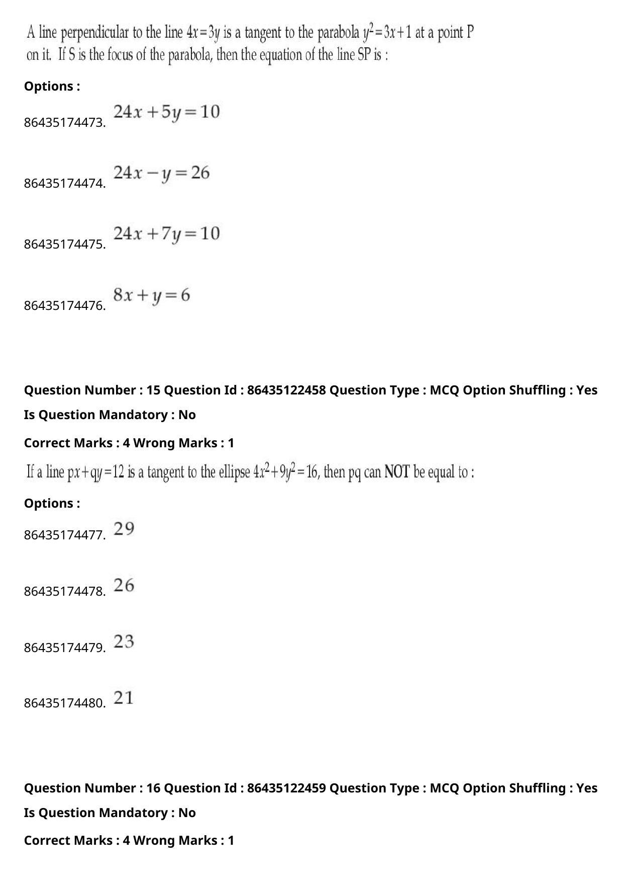 JEE Mains 2021: B.Arch English (Shift 2) 02-09-2021 Question Paper - Page 10