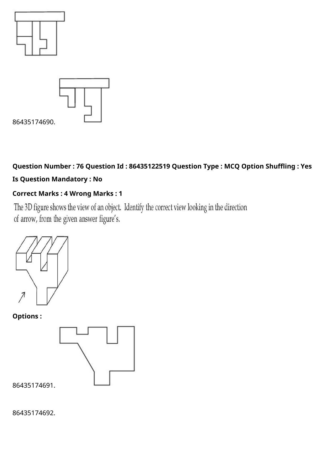 JEE Mains 2021: B.Arch English (Shift 2) 02-09-2021 Question Paper - Page 60
