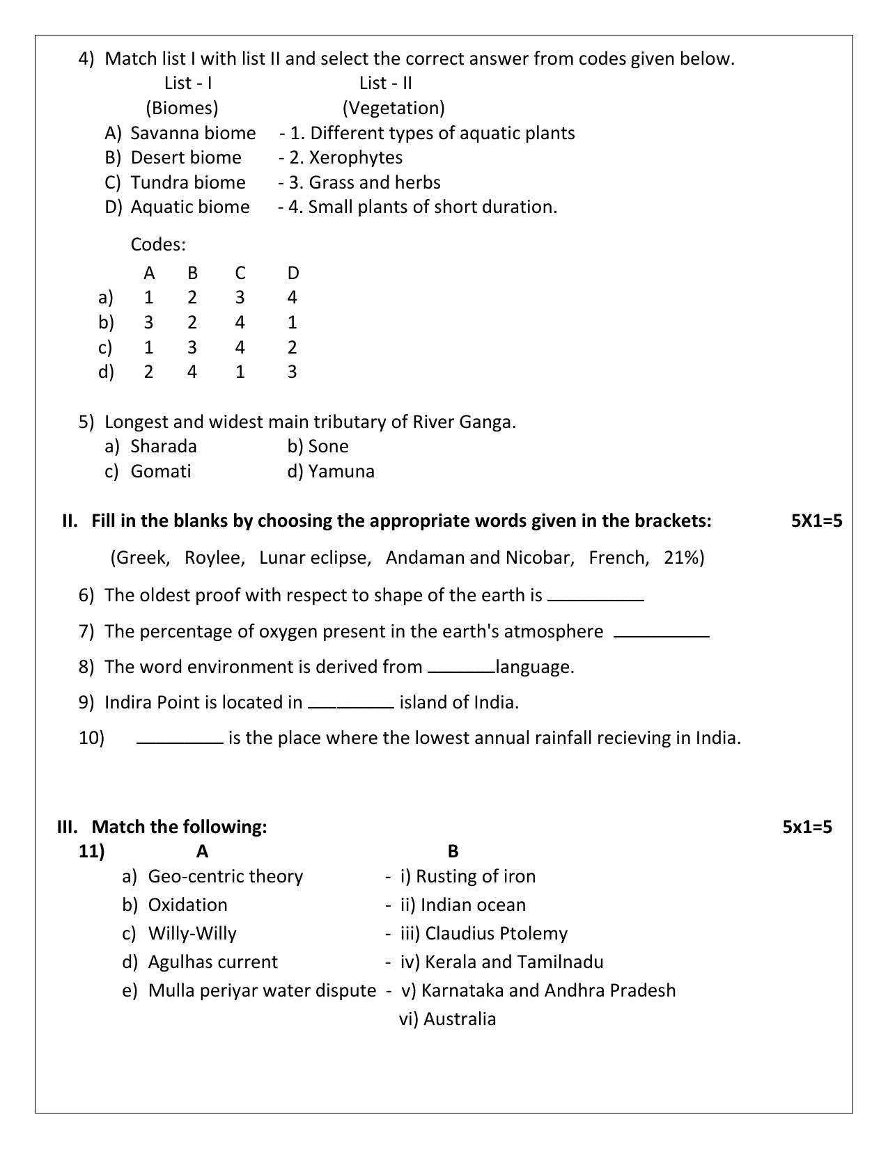 Karnataka 1st PUC Geography Model Question Paper 2025 - Page 6