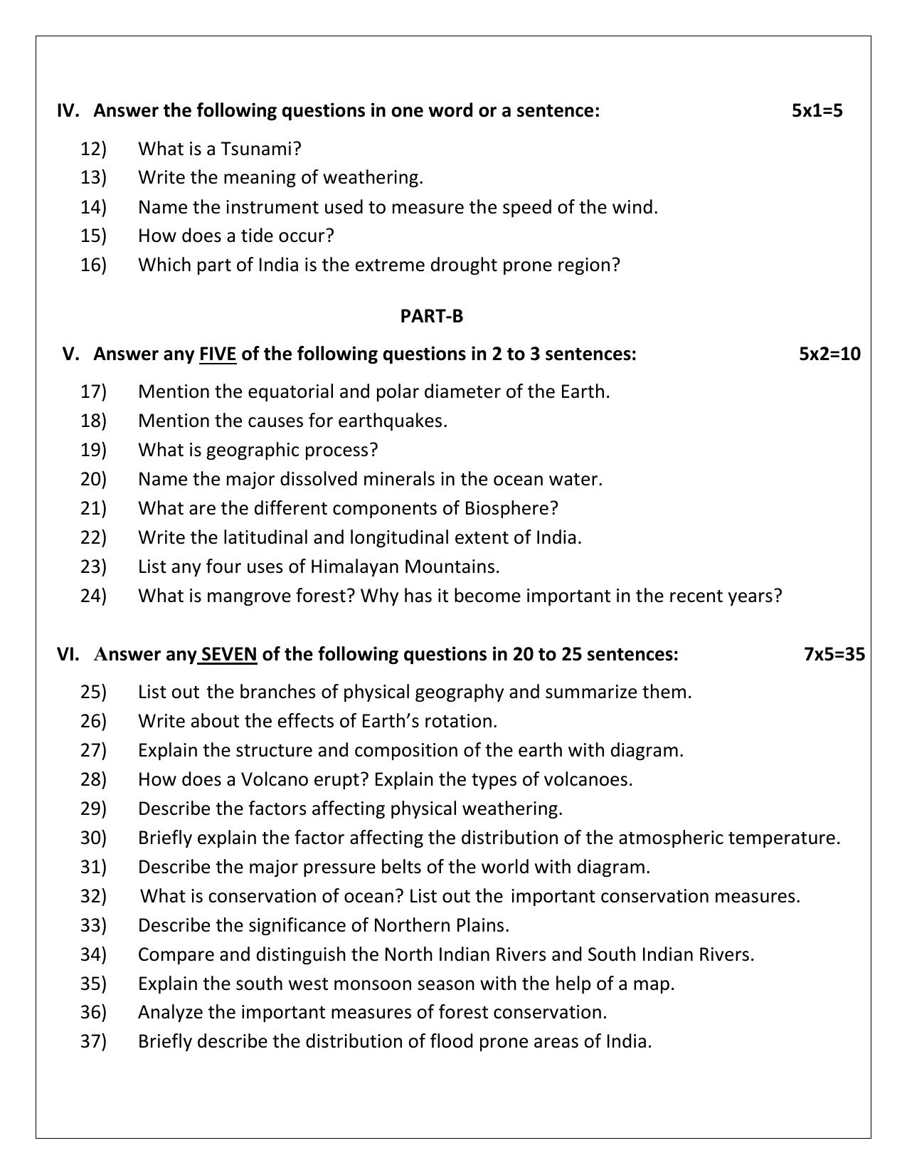 Karnataka 1st PUC Geography Model Question Paper 2025 - Page 7