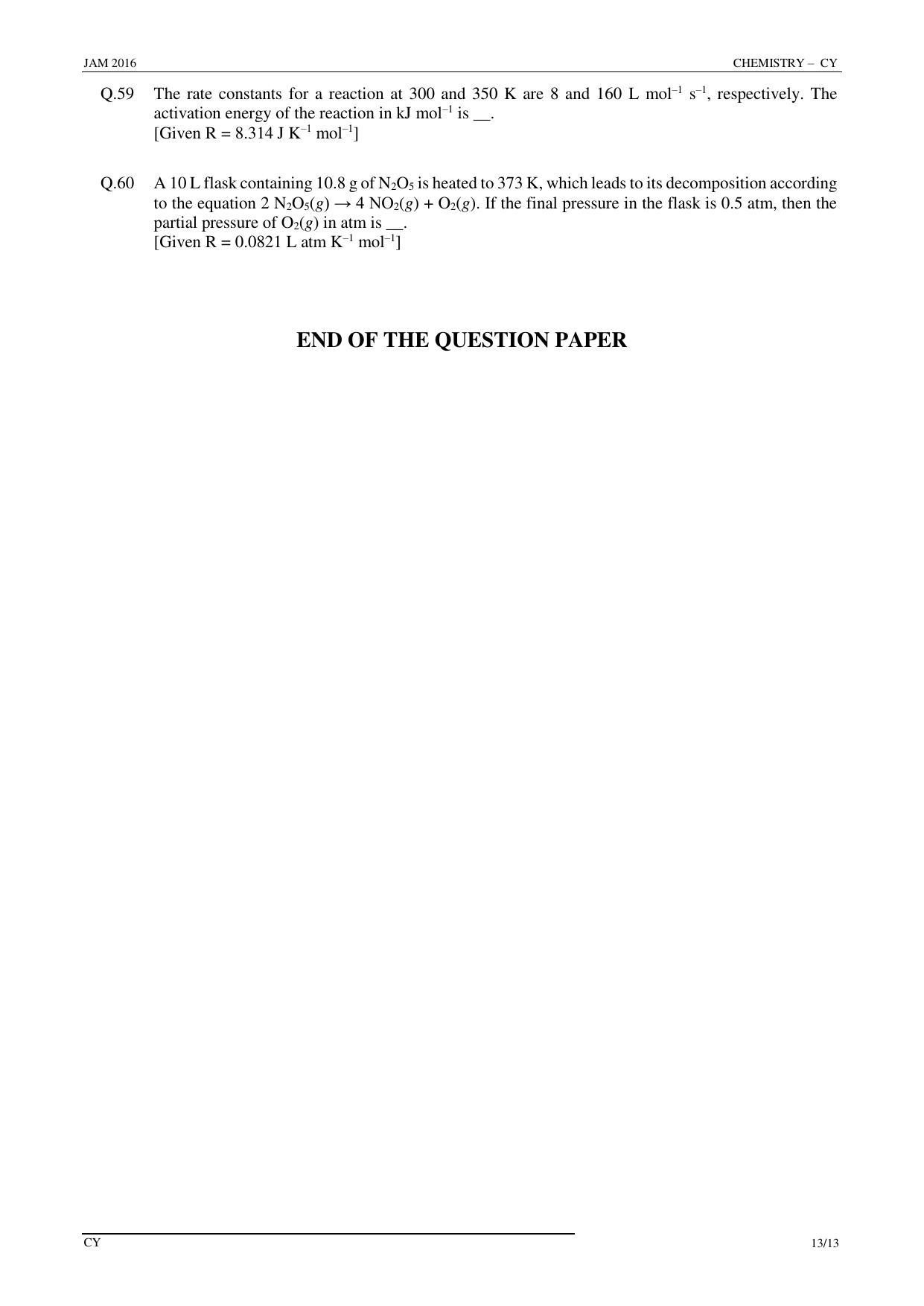 JAM 2016: CY Question Paper - Page 12