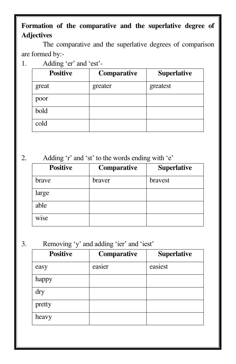 Worksheet for Class 4 English Assignment 39 Adjective - Page 2