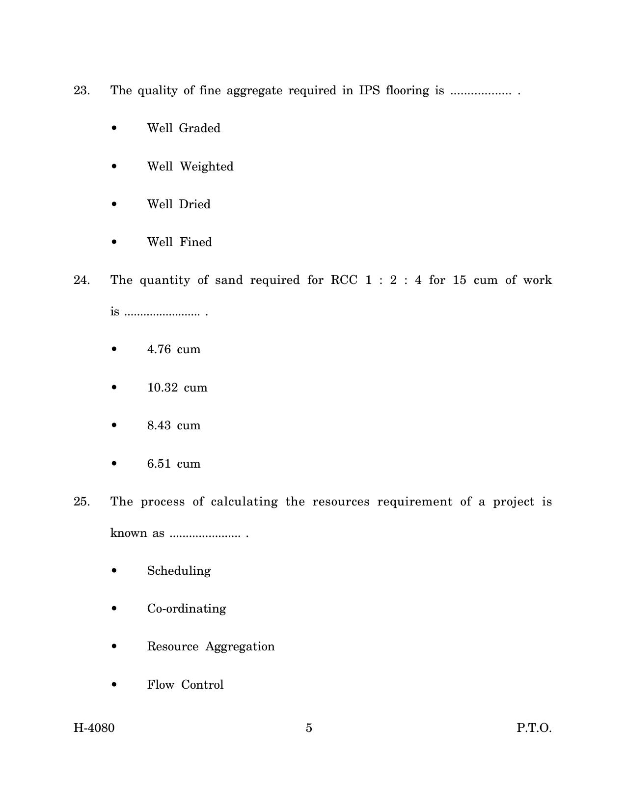 Goa Board Class 12 Construction (March 2024) Question Paper - Page 5