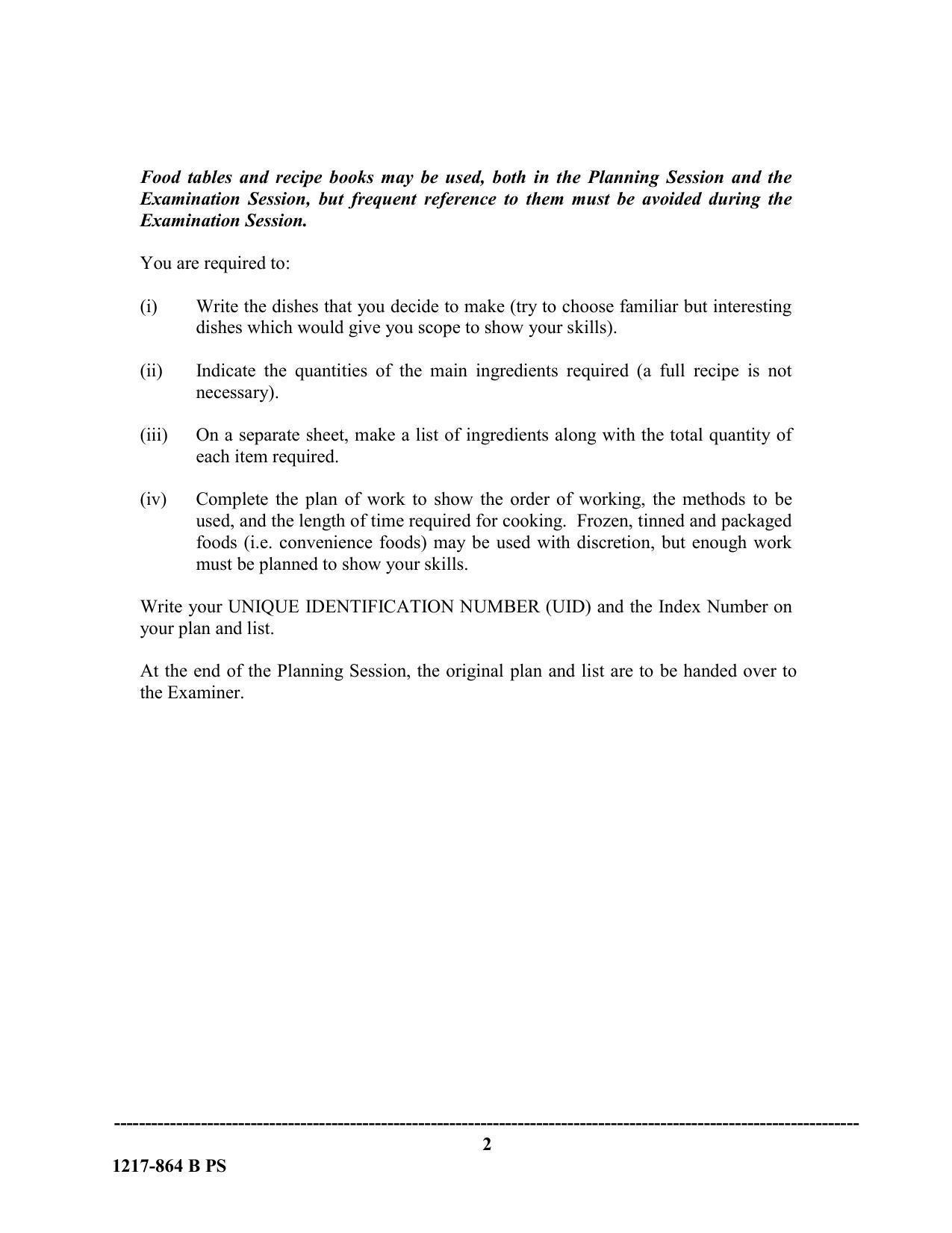 ISC Class 12 2017 HOME SCIENCE Paper 2 PLANNING SESSION Question Paper - Page 2