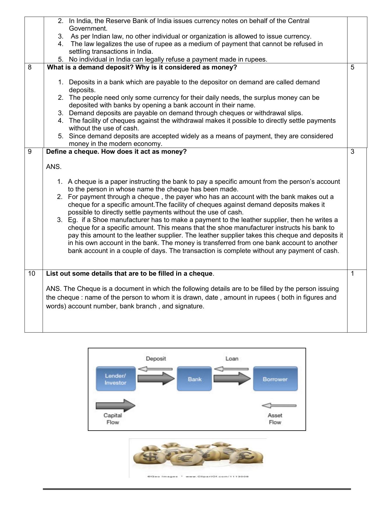 CBSE Worksheets for Class 10 Social Science Money and Credit Assignment - Page 4