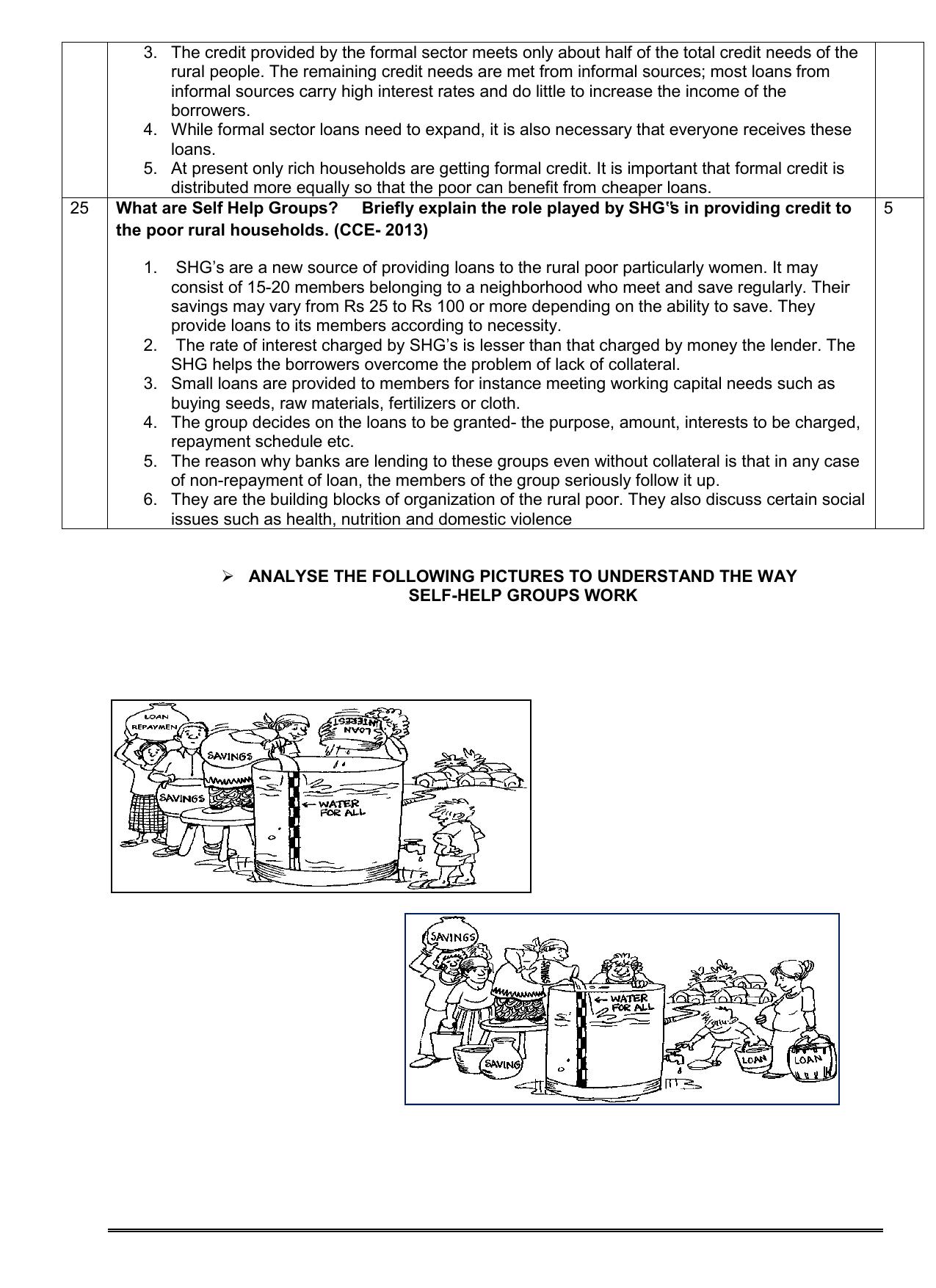 CBSE Worksheets for Class 10 Social Science Money and Credit Assignment - Page 9
