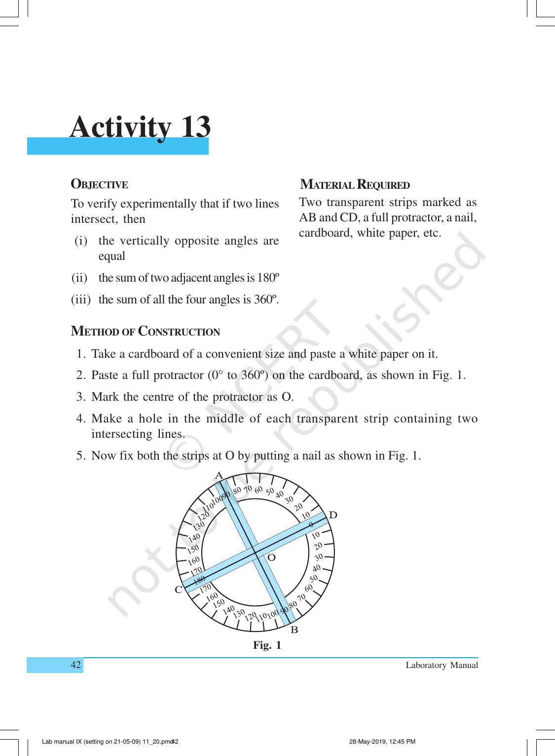 NCERT Laboratory Manuals for Class IX Mathematics - Activities for Class IX (11 to 20) - Page 5