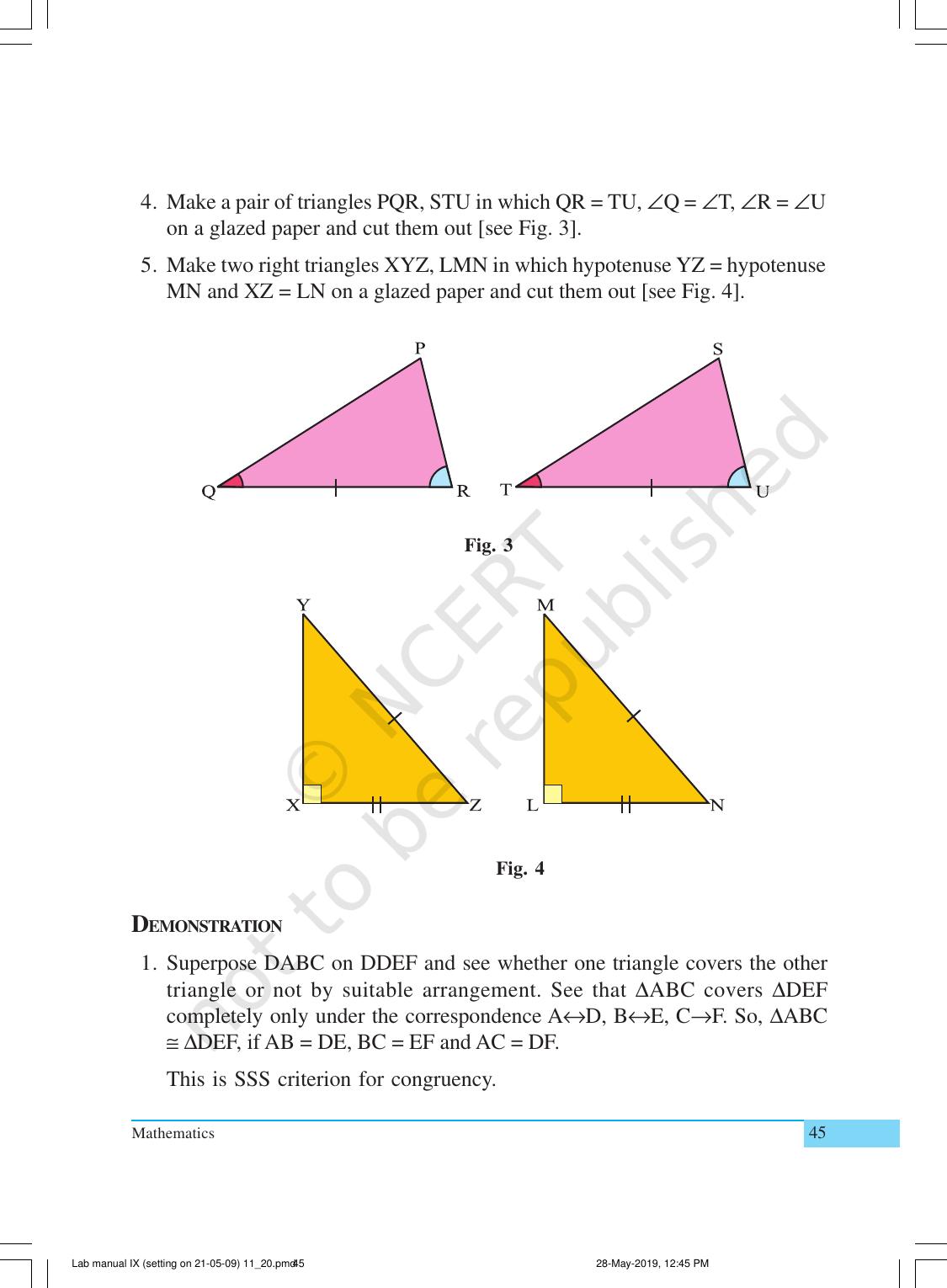 NCERT Laboratory Manuals for Class IX Mathematics - Activities for Class IX (11 to 20) - Page 8