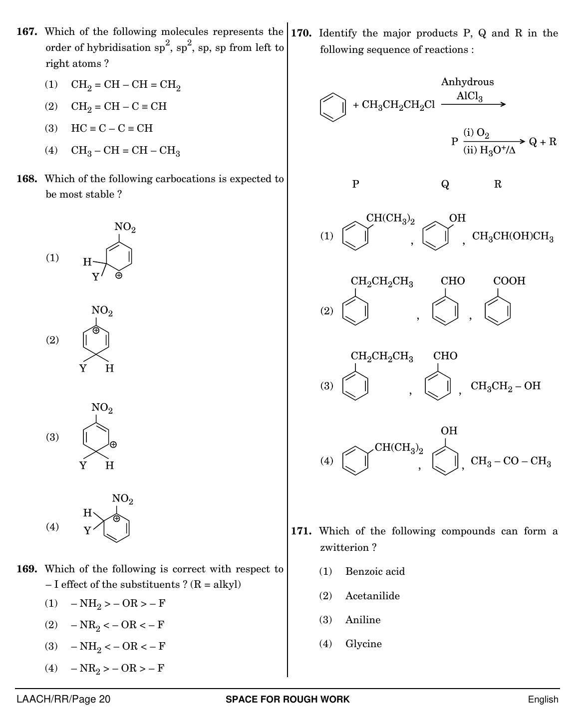 NEET English RR 2019 Question Paper - Page 20