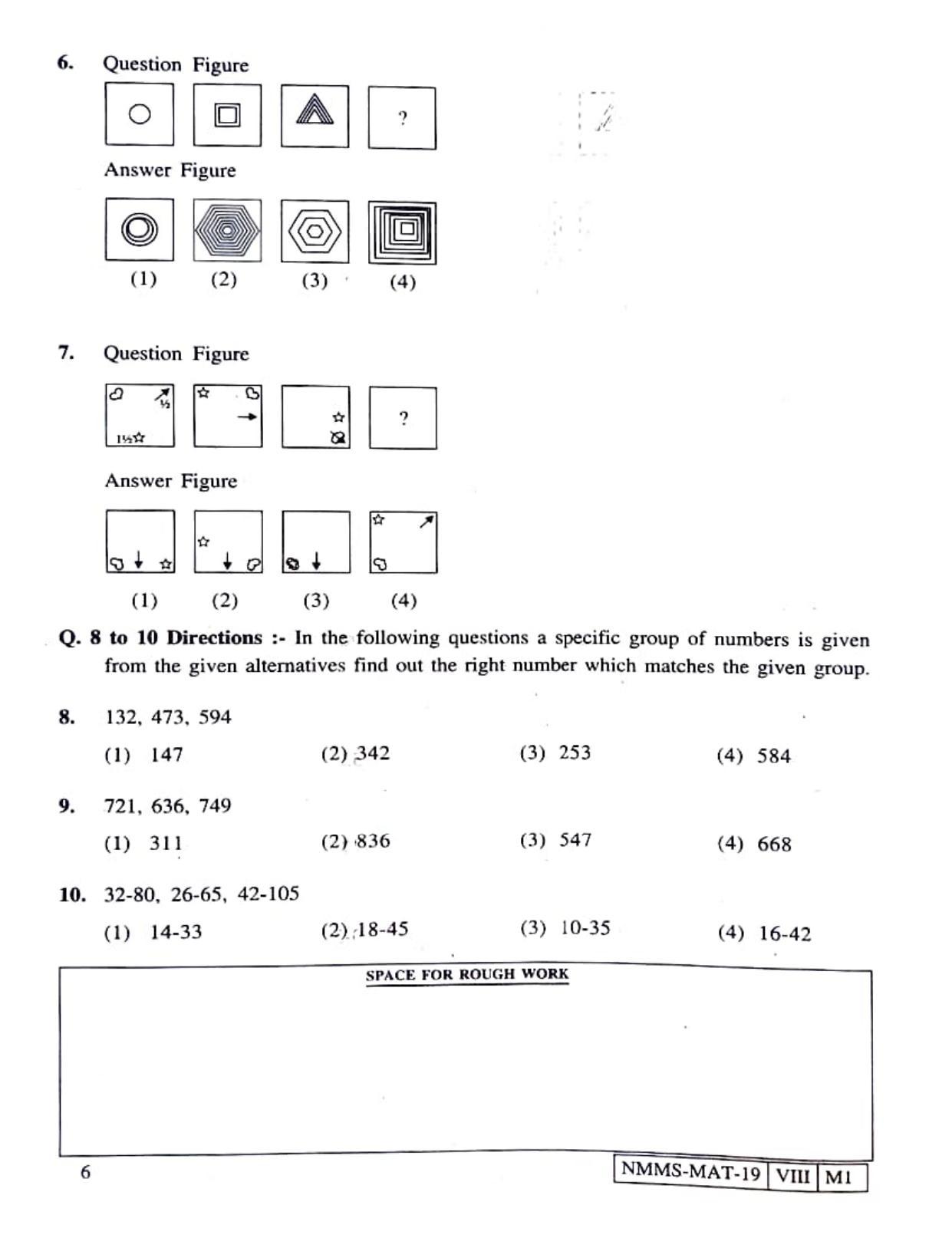 MAT MARATHI 2019-20 Class 8 Maharashtra NMMS Question Papers - Page 6