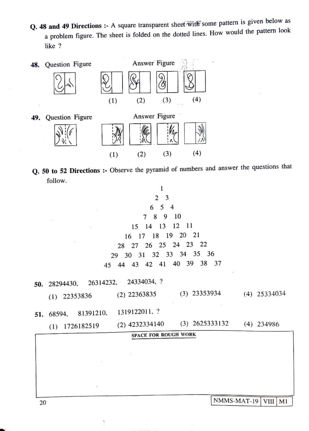 MAT MARATHI 2019-20 Class 8 Maharashtra NMMS Question Papers - Page 20