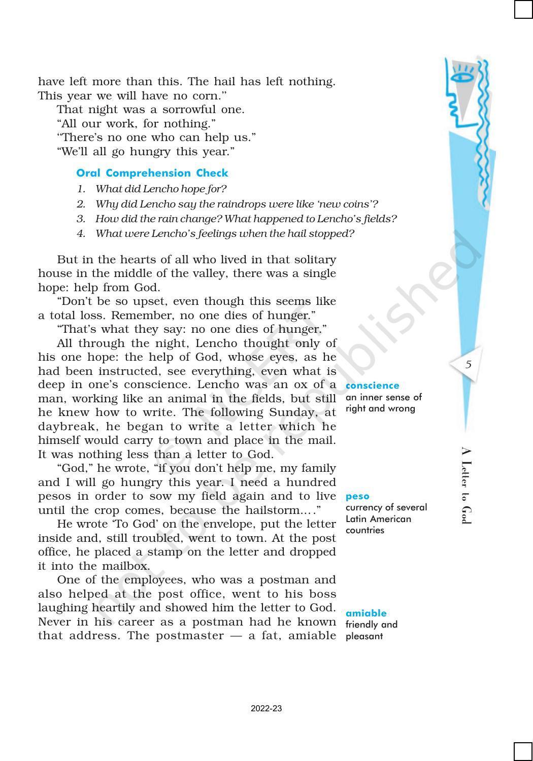 NCERT Book for Class 10 English (First Flight) Chapter 1 A Letter to God - Page 5