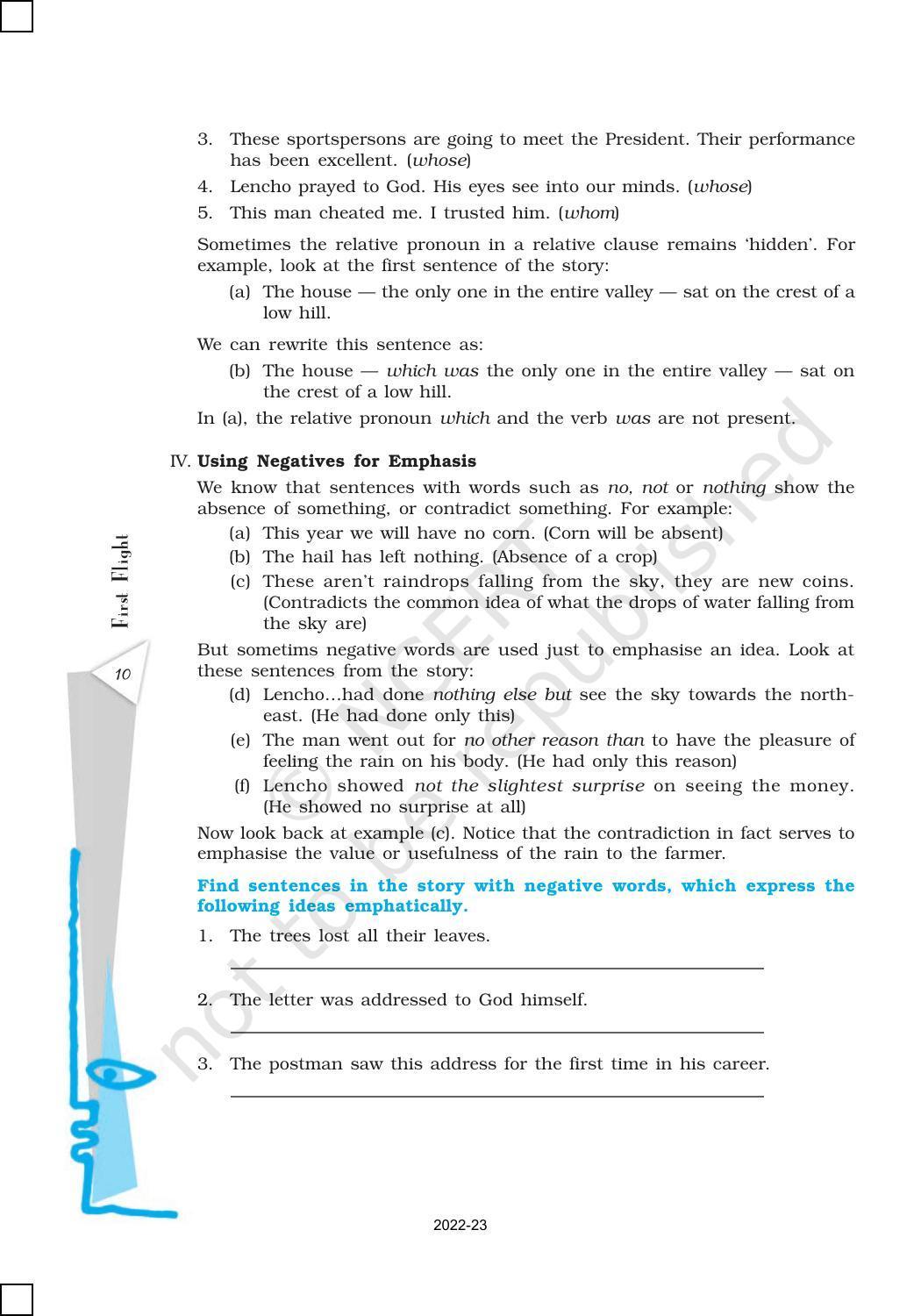 NCERT Book for Class 10 English (First Flight) Chapter 1 A Letter to God - Page 10