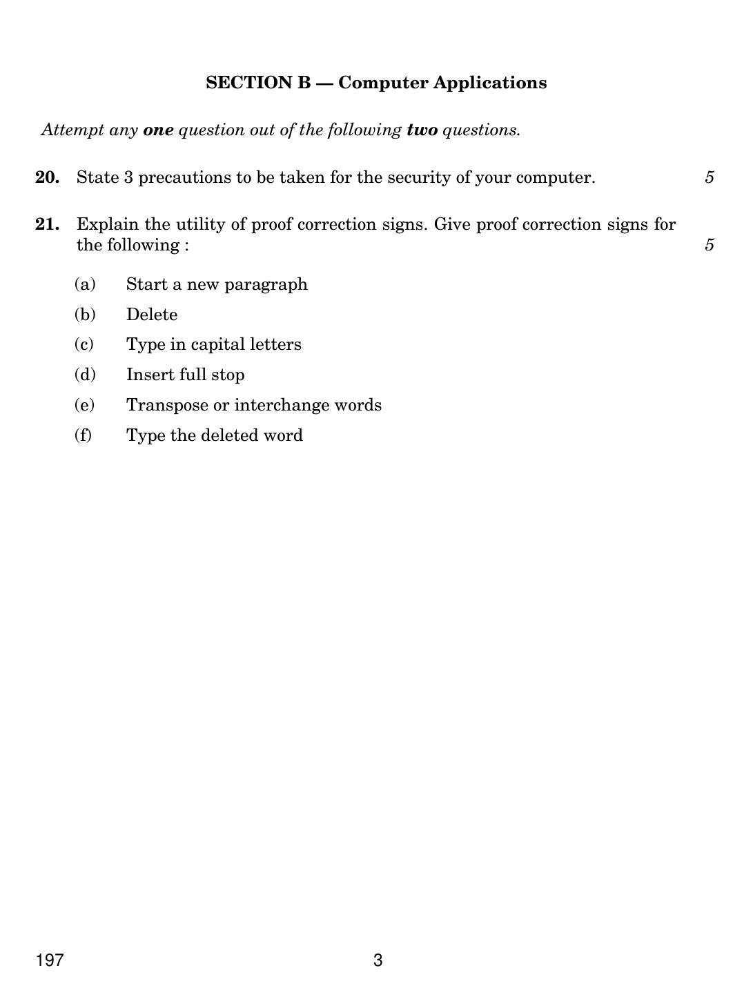 CBSE Class 12 197 Typography & Computer Applications (English) 2019 Question Paper - Page 3