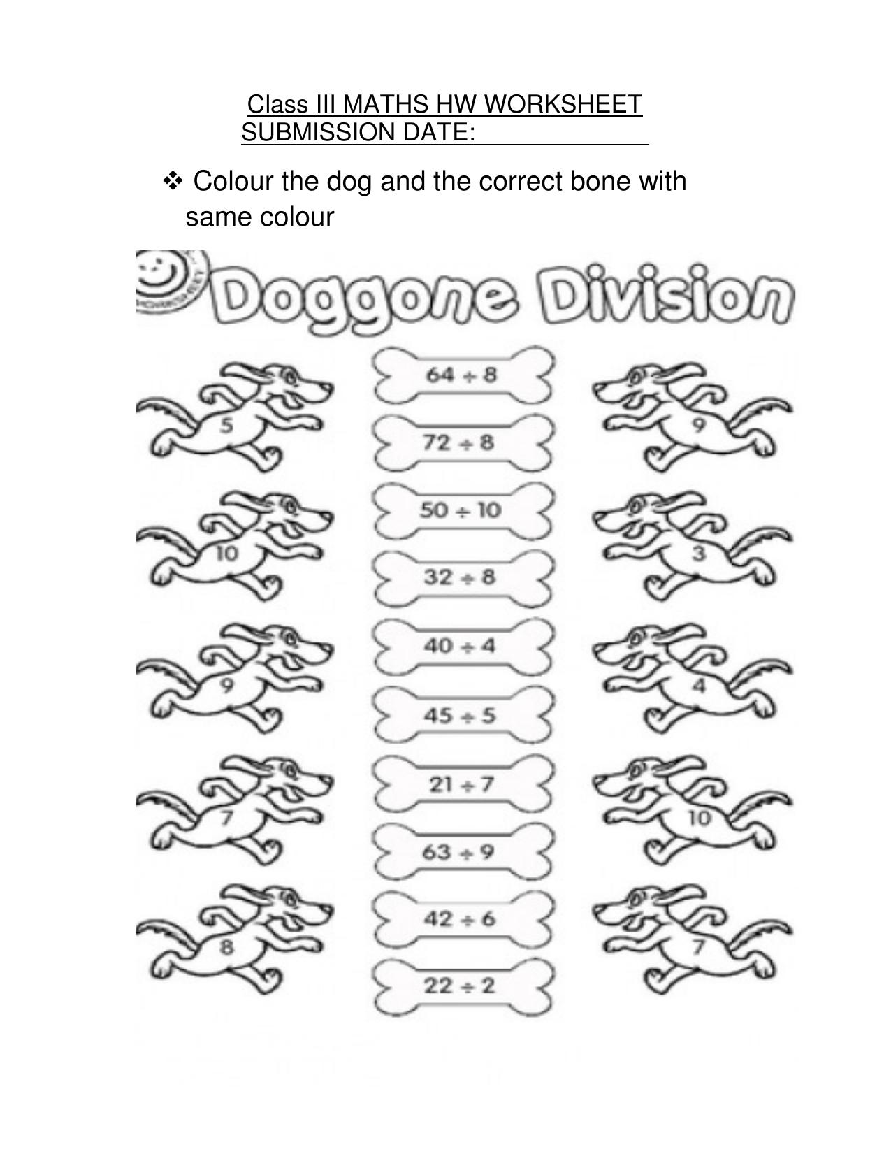 Worksheet for Class 3 Mathematics Addition Assignment IV - Page 1