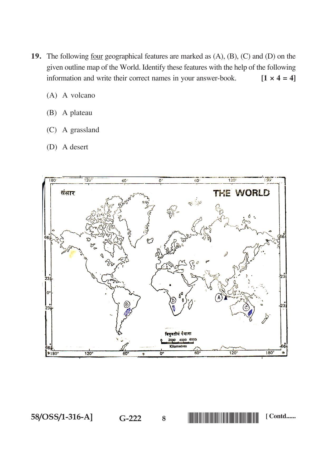 NIOS April 2019 Class 12 Geography (SET A) Question Paper - Page 8