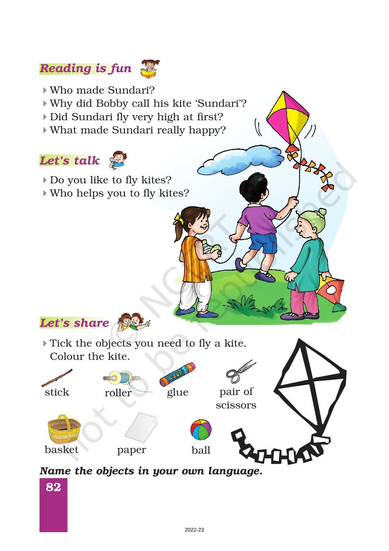 NCERT Book for Class 1 English (Marigold):Unit 7 Poem-A Kite - Page 6