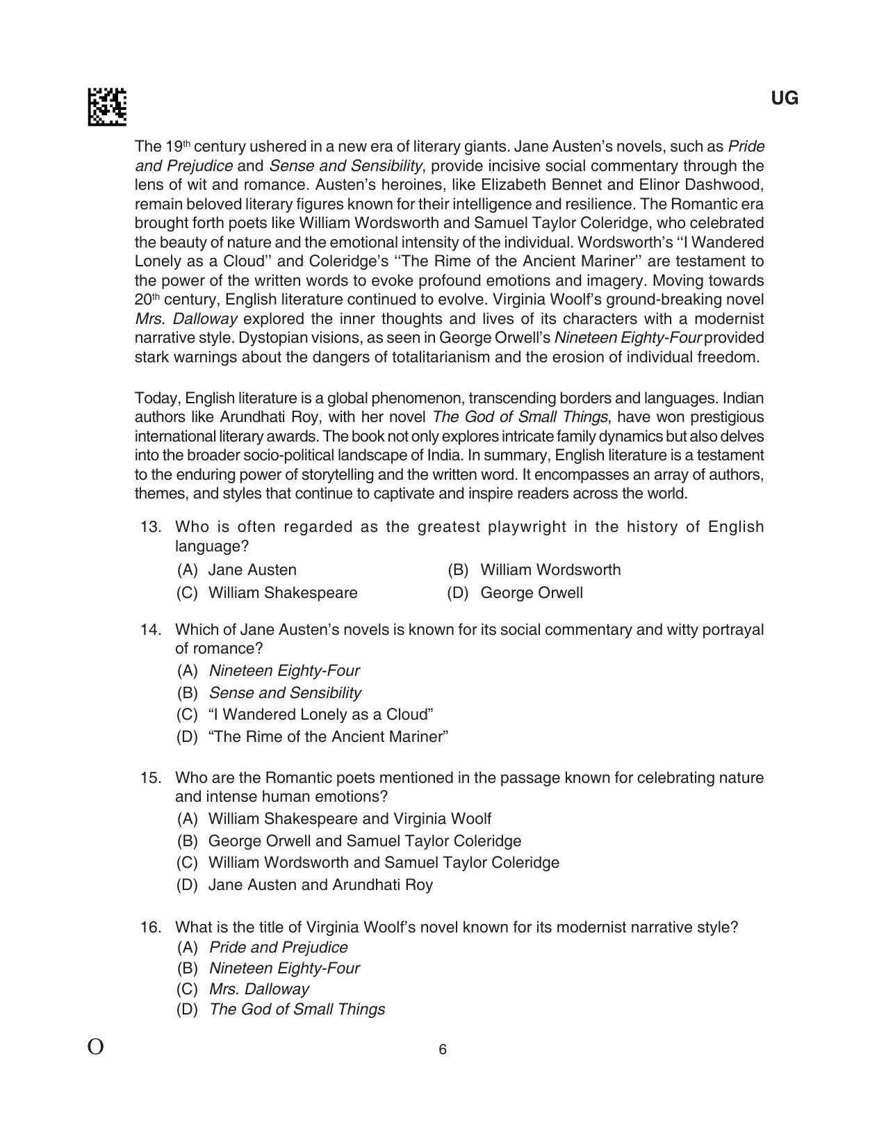 CLAT 2024 UG SET C Question Paper - Page 6