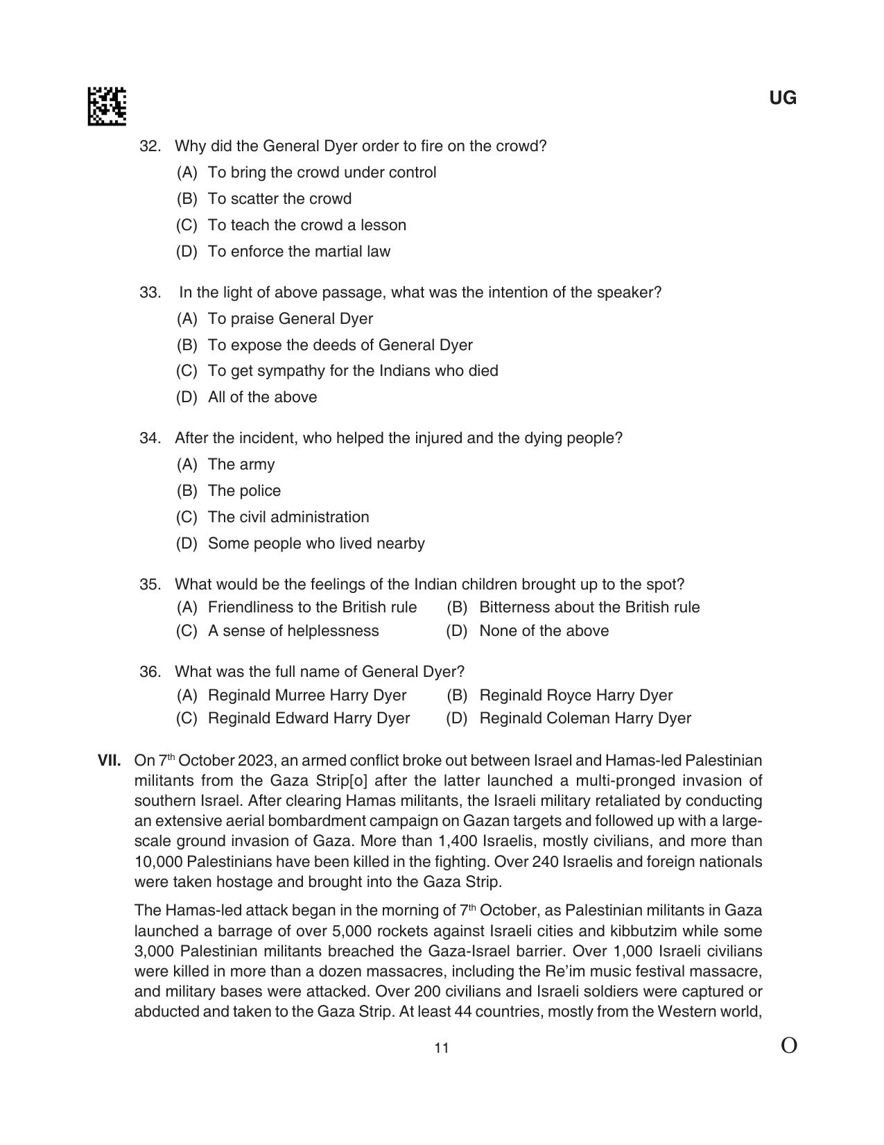 CLAT 2024 UG SET C Question Paper - Page 11