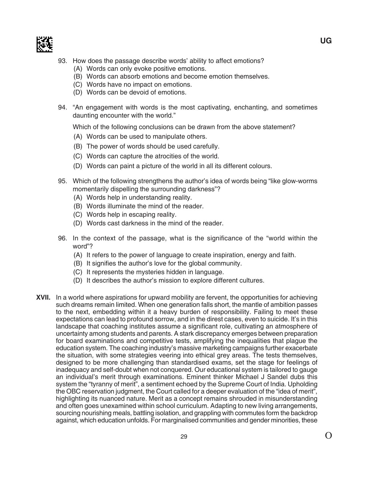 CLAT 2024 UG SET C Question Paper - Page 29
