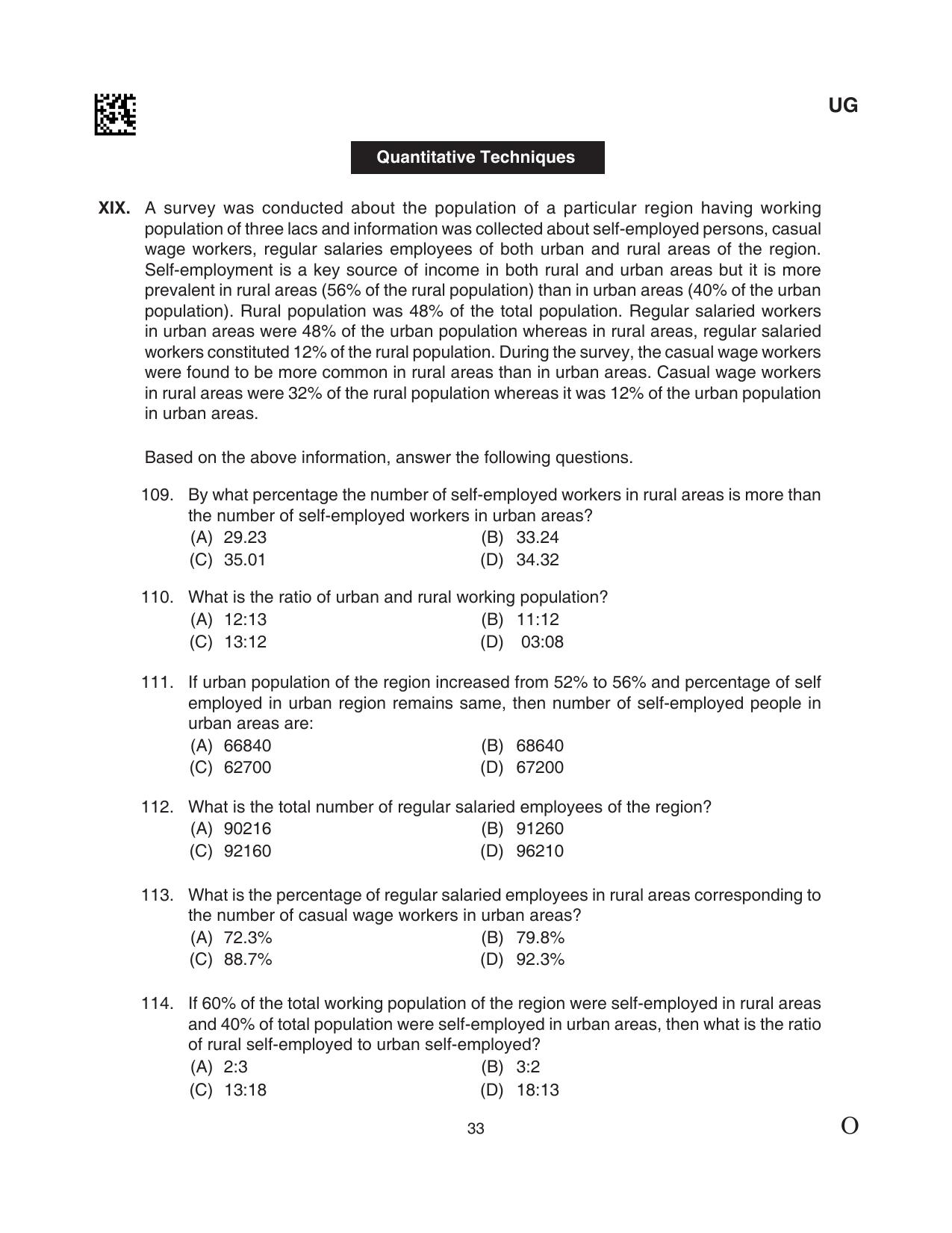 CLAT 2024 UG SET C Question Paper - Page 33