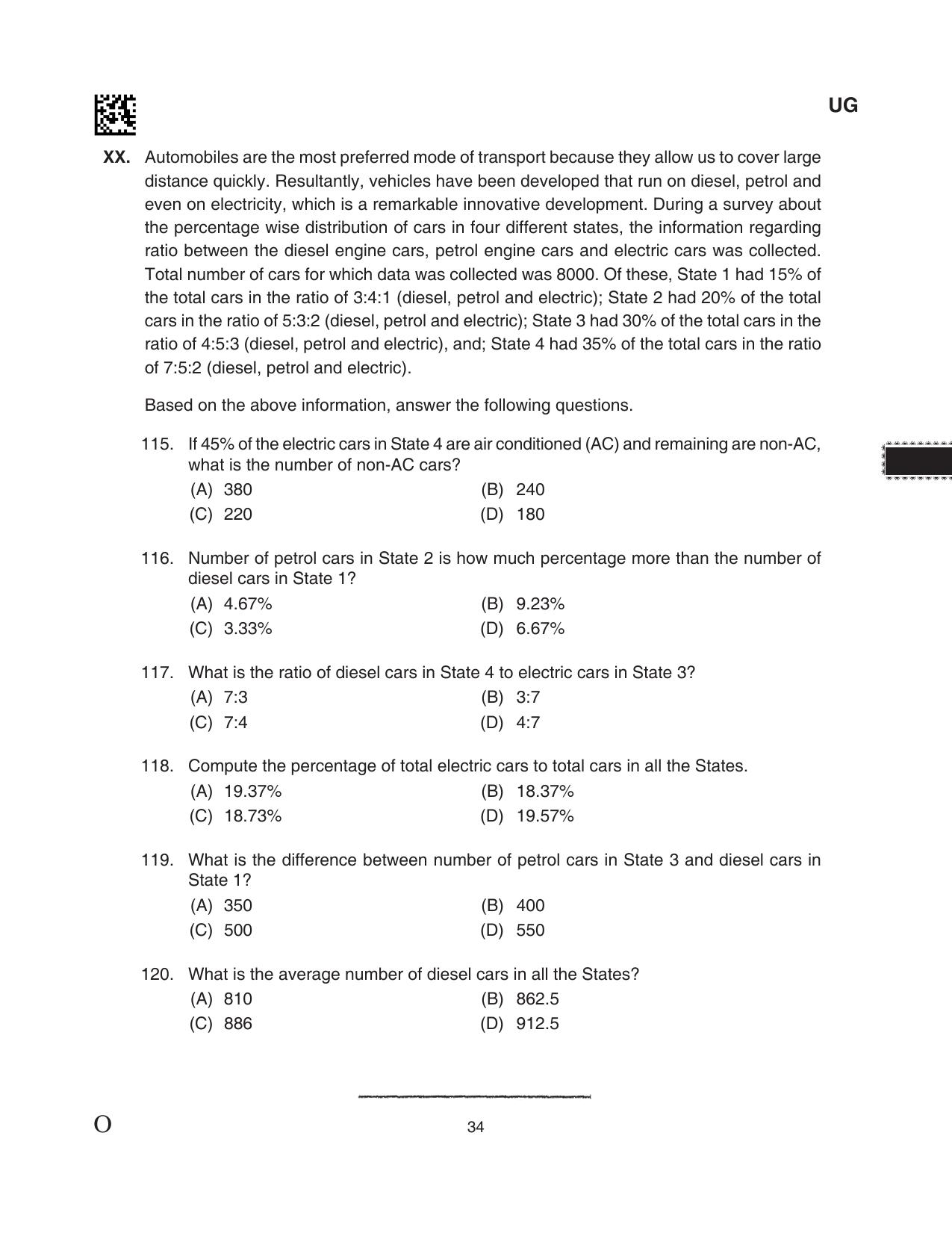 CLAT 2024 UG SET C Question Paper - Page 34