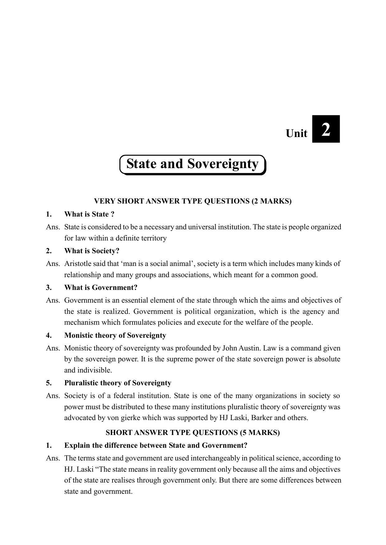 TS SCERT Inter 2nd Year Political science I yr Path 1 (Telugu Medium) Text Book - Page 9