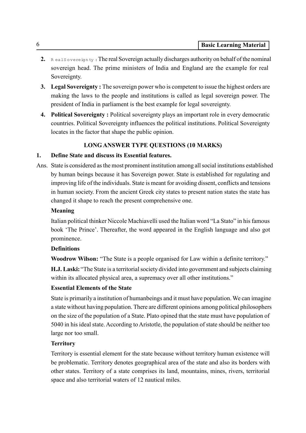 TS SCERT Inter 2nd Year Political science I yr Path 1 (Telugu Medium) Text Book - Page 11