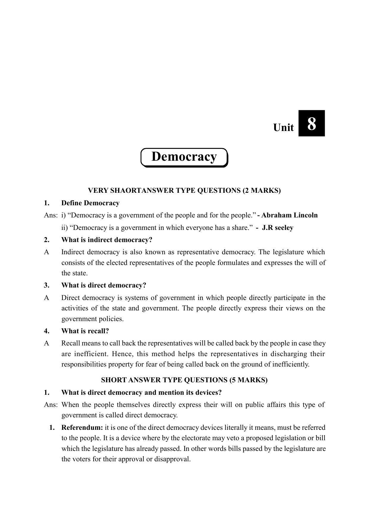 TS SCERT Inter 2nd Year Political science I yr Path 1 (Telugu Medium) Text Book - Page 26