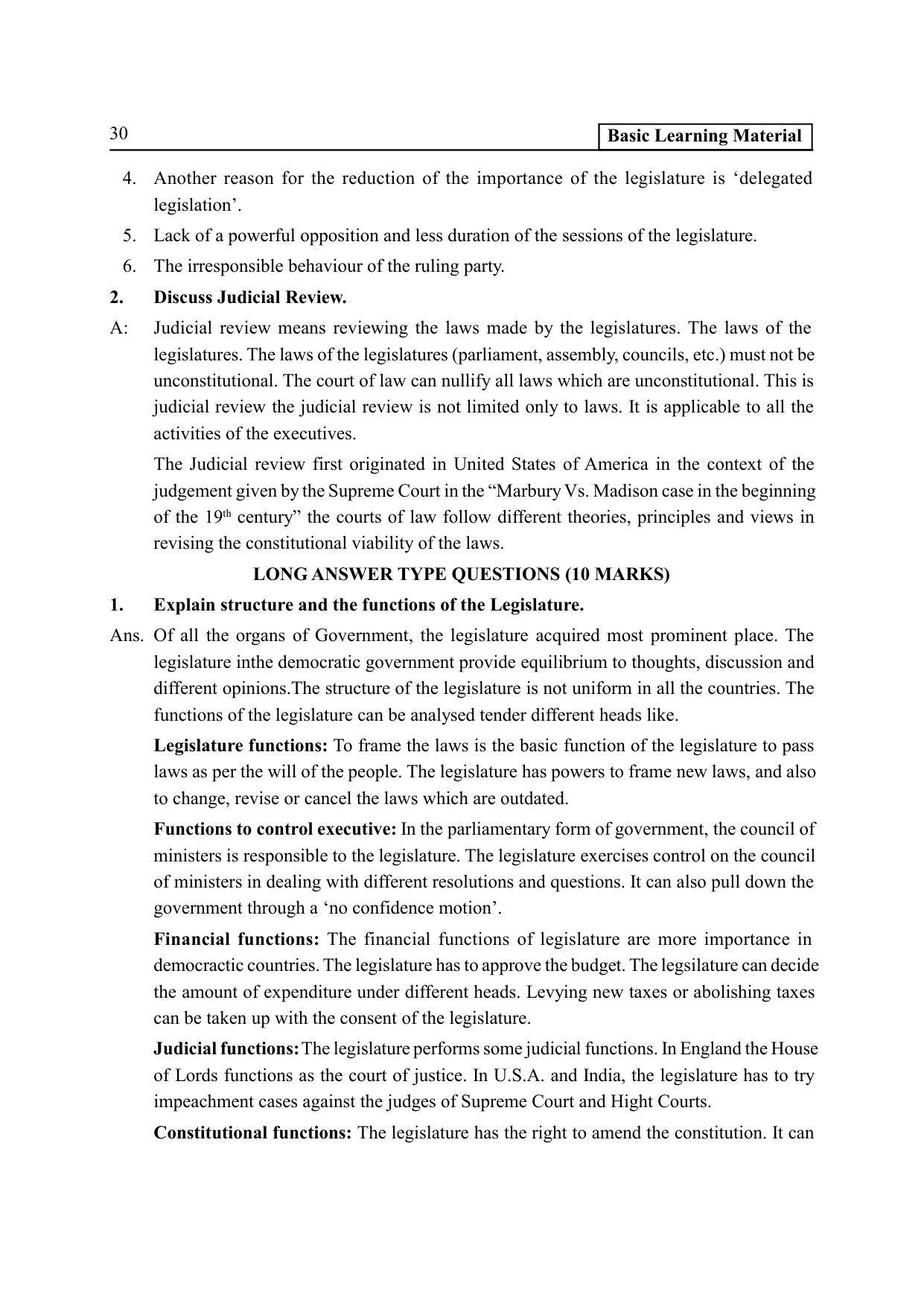 TS SCERT Inter 2nd Year Political science I yr Path 1 (Telugu Medium) Text Book - Page 35