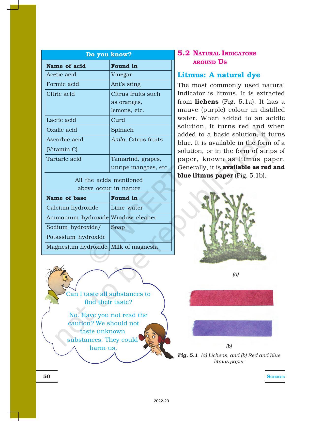NCERT Book for Class 7 Science: Chapter 5-Acids, Bases and Salts - Page 2