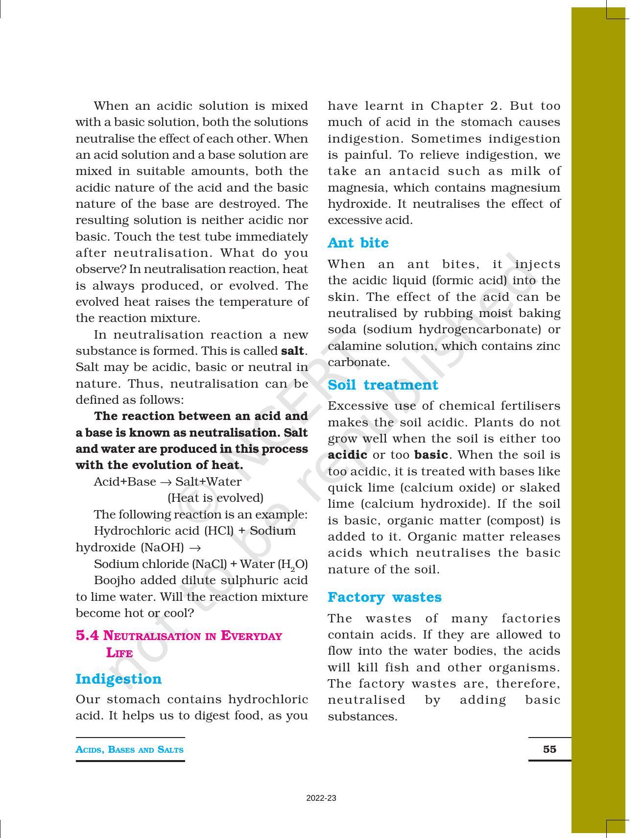NCERT Book for Class 7 Science: Chapter 5-Acids, Bases and Salts - Page 7