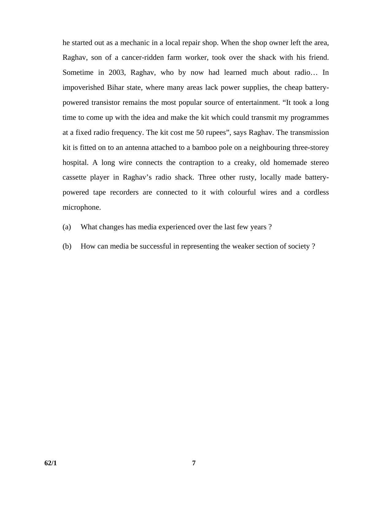CBSE Class 12 62-1 SOCIOLOGY 2016 Question Paper - Page 7