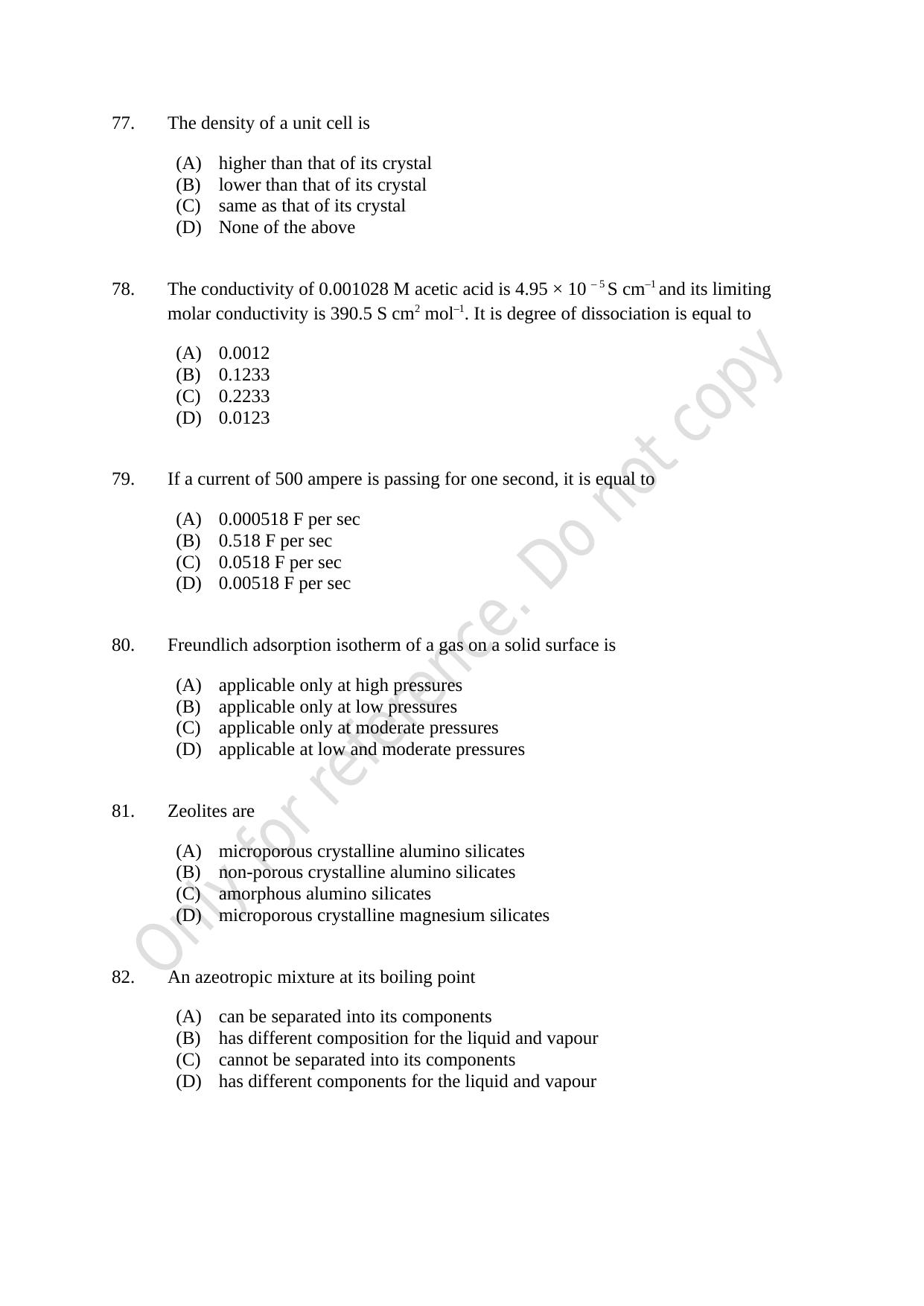 CUSAT CAT 2021 MSC Integrated Biology Shift II Question Paper - Page 16