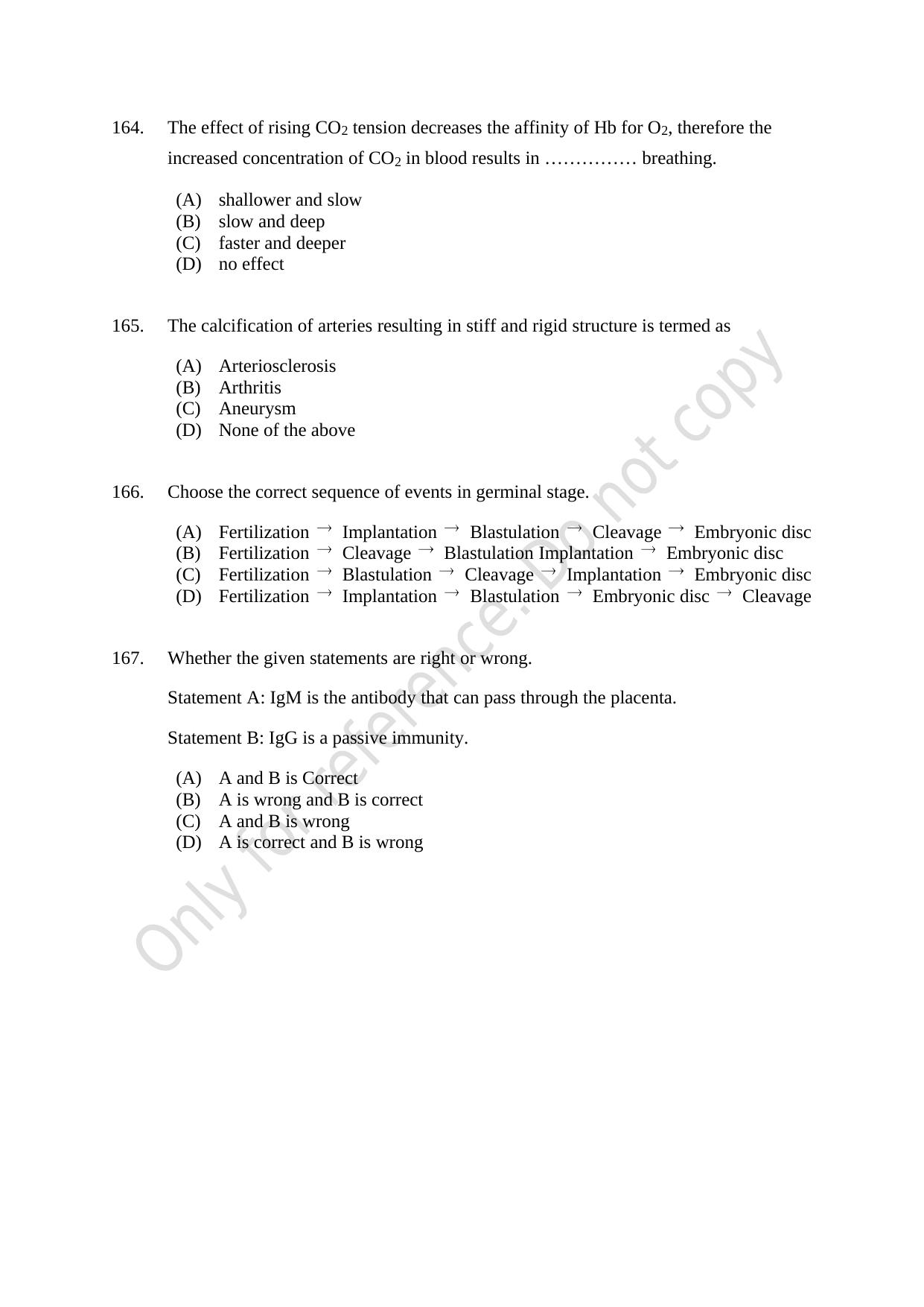 CUSAT CAT 2021 MSC Integrated Biology Shift II Question Paper - Page 33