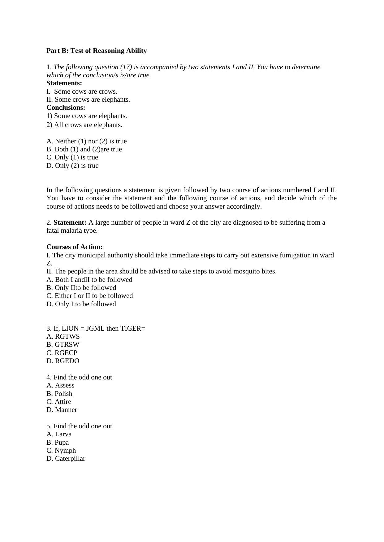 ISI Admission Test M.S (LIS) PLA 2019 Sample Paper - Page 2