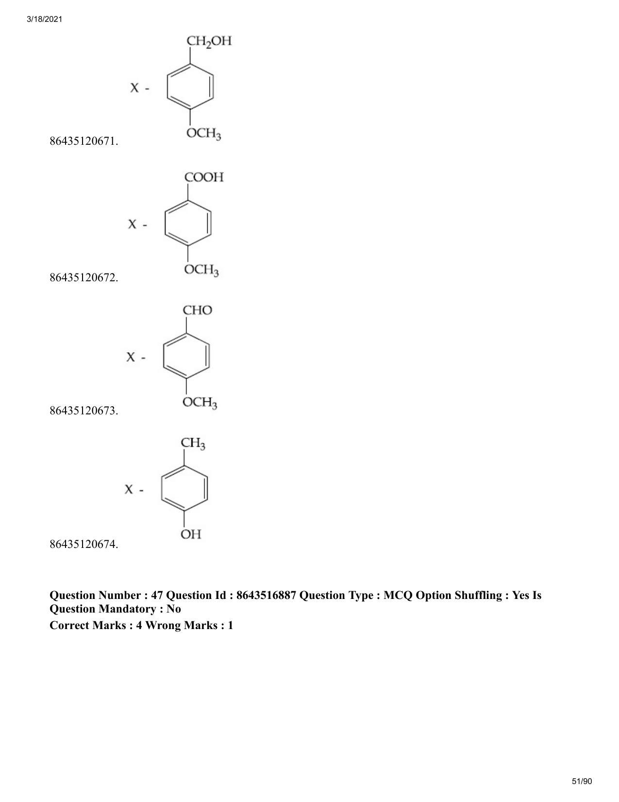 JEE Mains 2021: BTech ET (Shift 1) 18-03-2021 Question Paper - Page 51