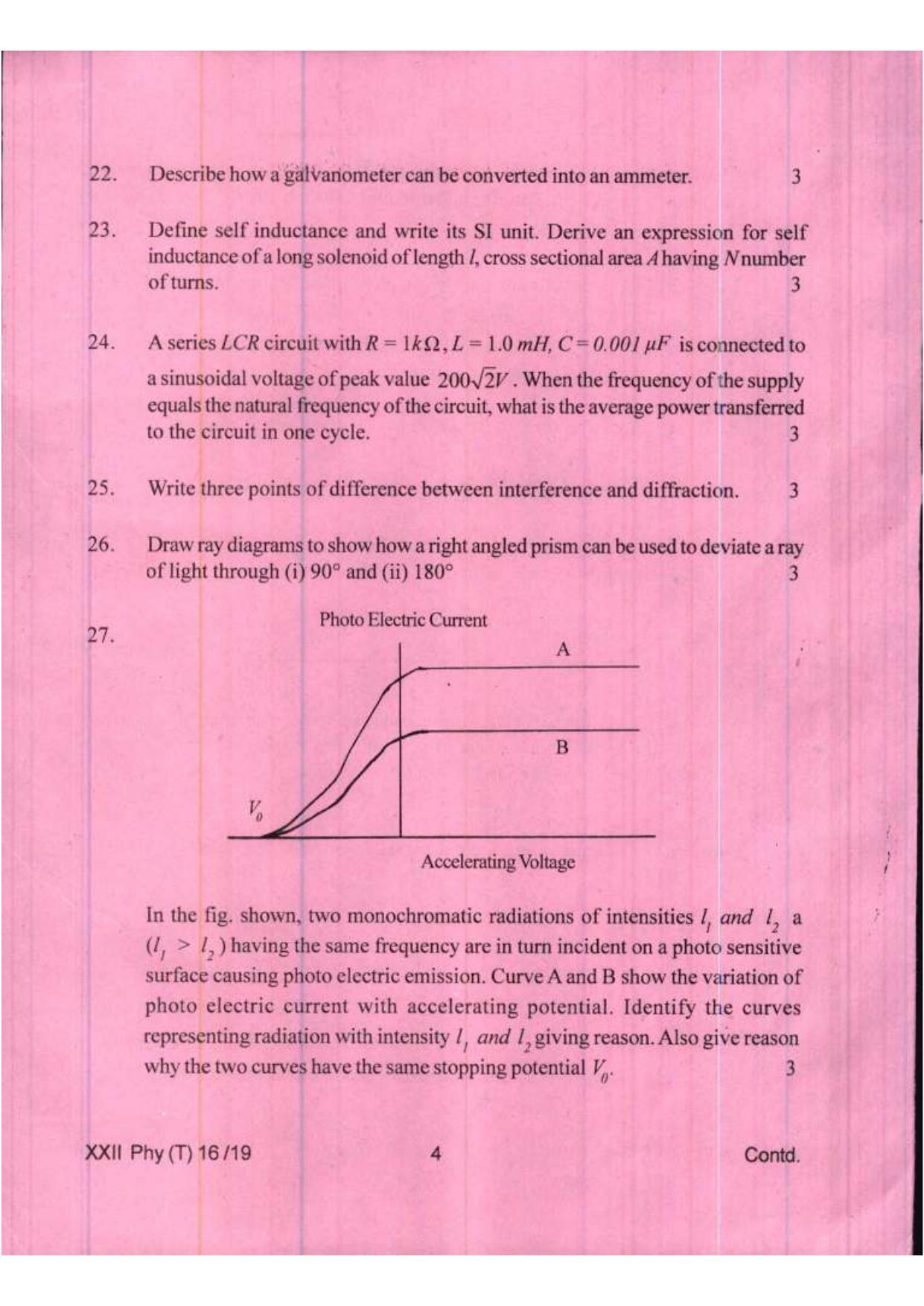 COHSEM Class 12 Physics 2019 Question Papers - Page 4