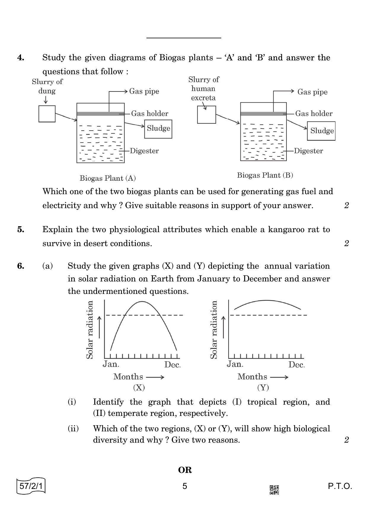 CBSE Class 12 57-2-1 Biology 2022 Question Paper - Page 5