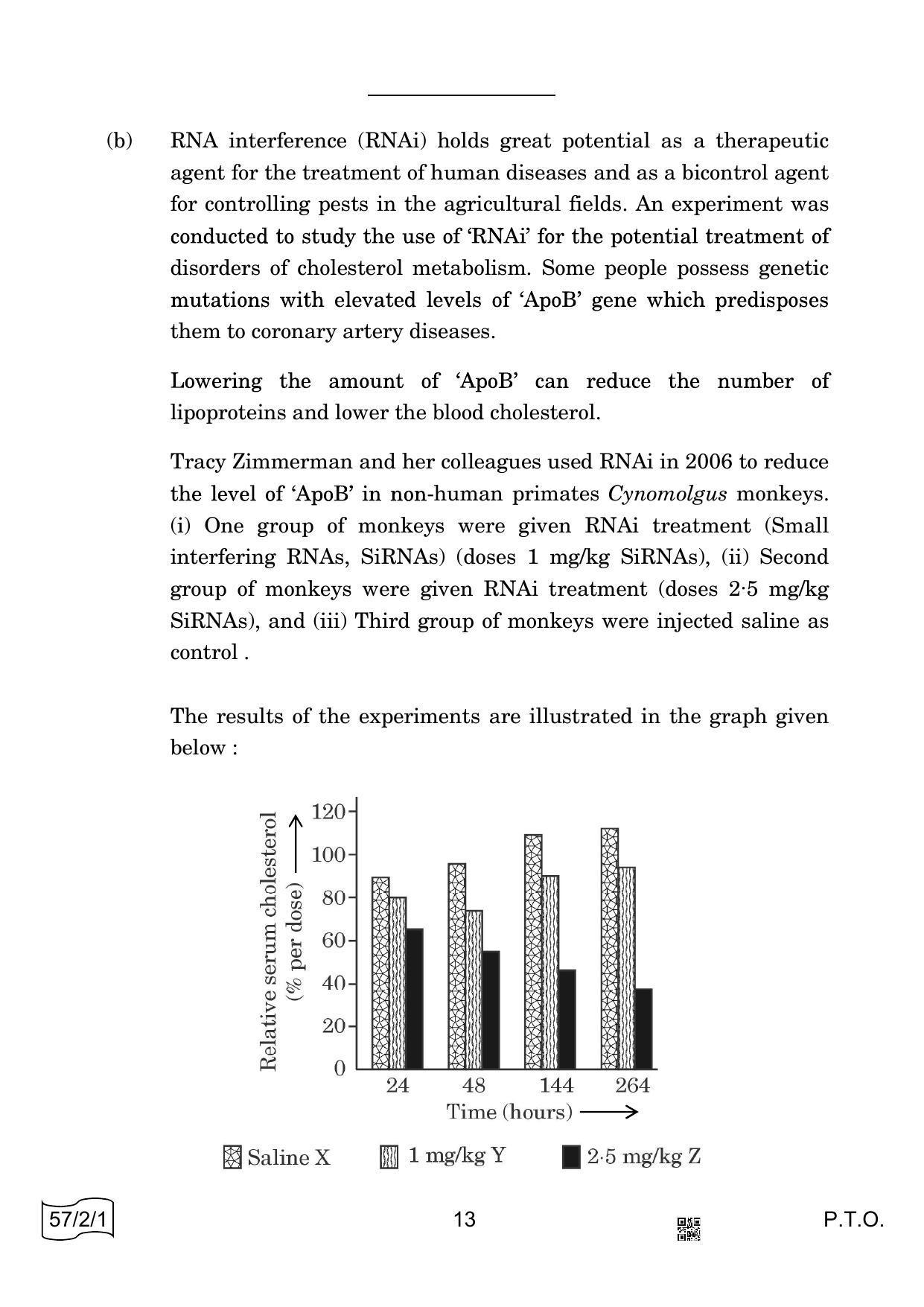 CBSE Class 12 57-2-1 Biology 2022 Question Paper - Page 13