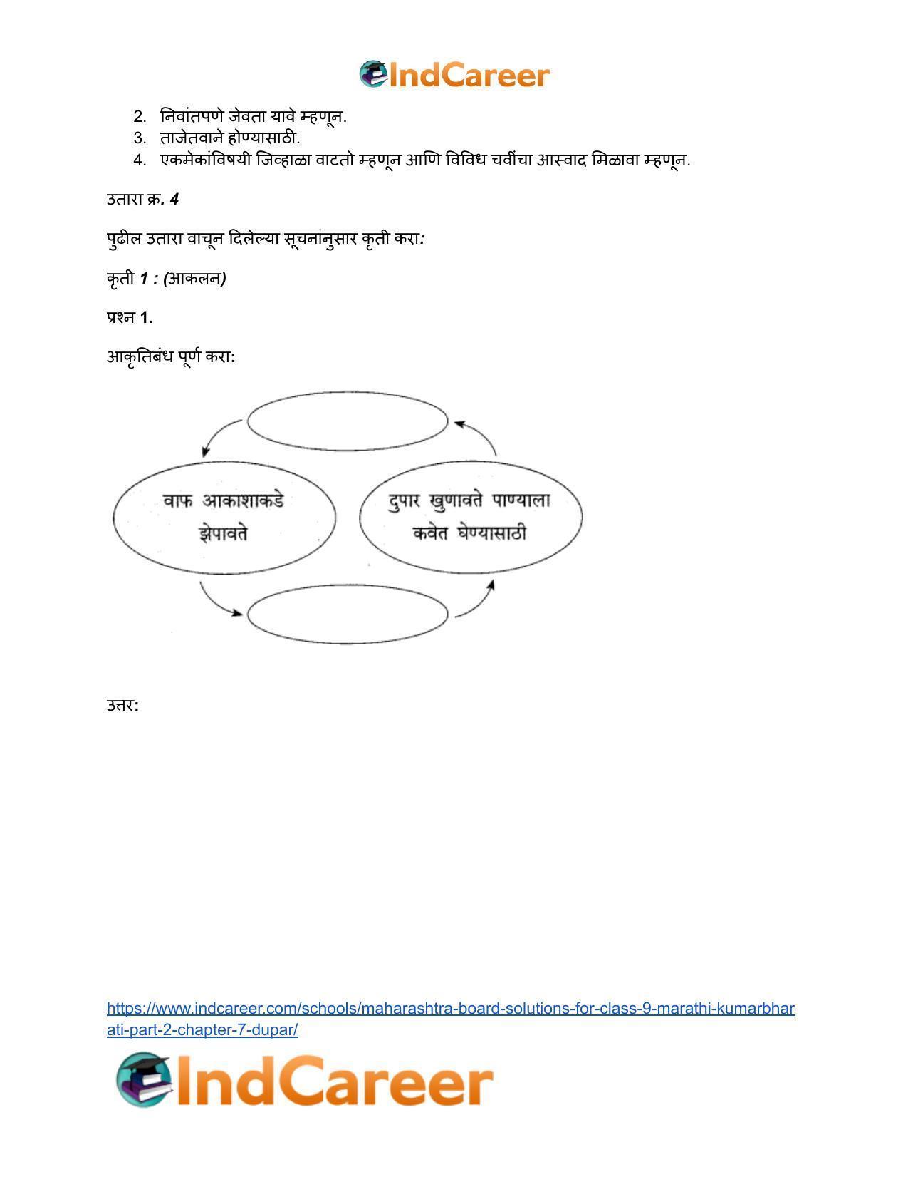 Maharashtra Board Solutions for Class 9- Marathi Kumarbharati (Part- 2): Chapter 7- दुपार - Page 16