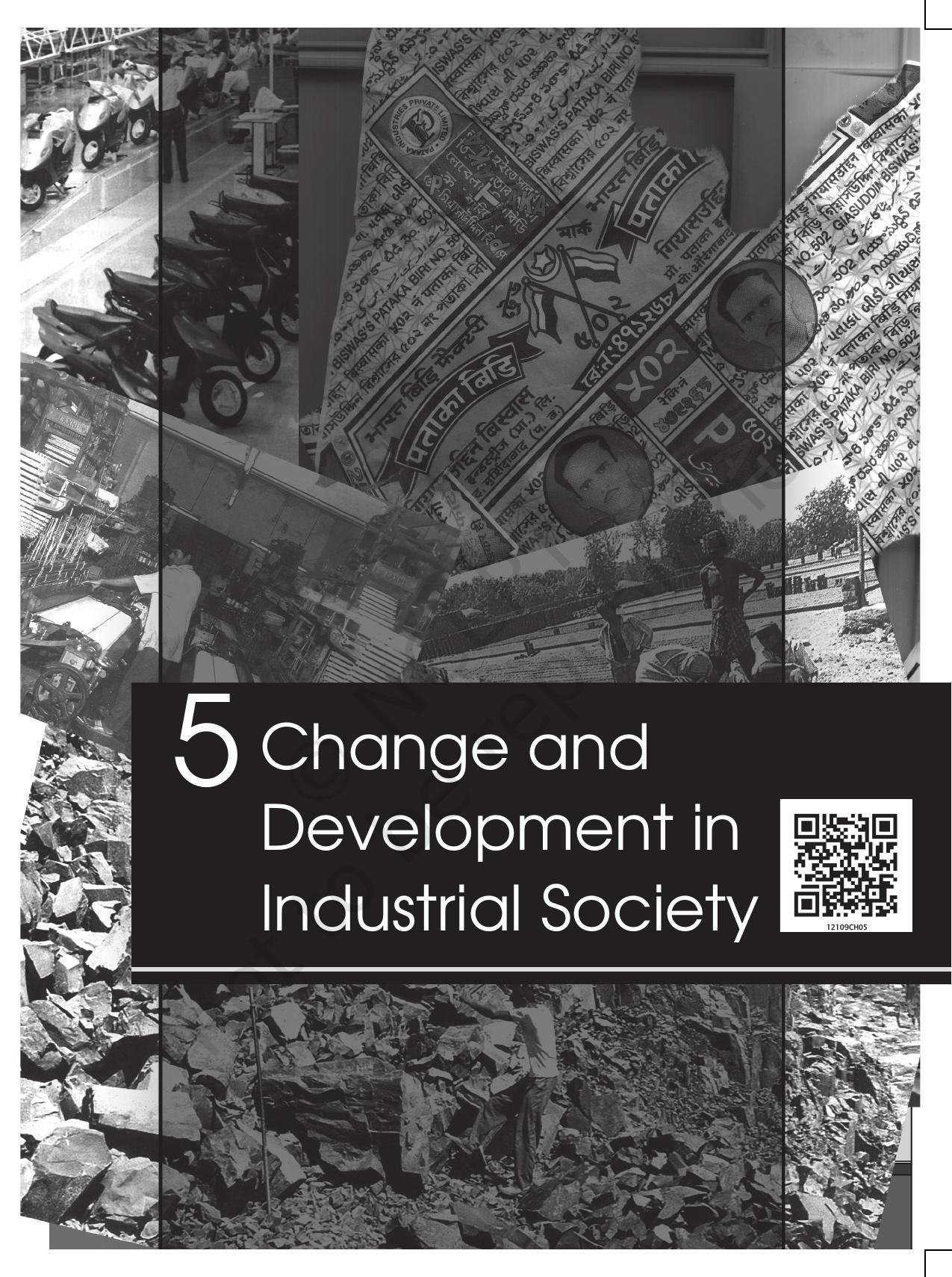 NCERT Book for Class 12 Sociology (Social Change and Development in India) Chapter 5 Change and Development in Industrial Society - Page 1