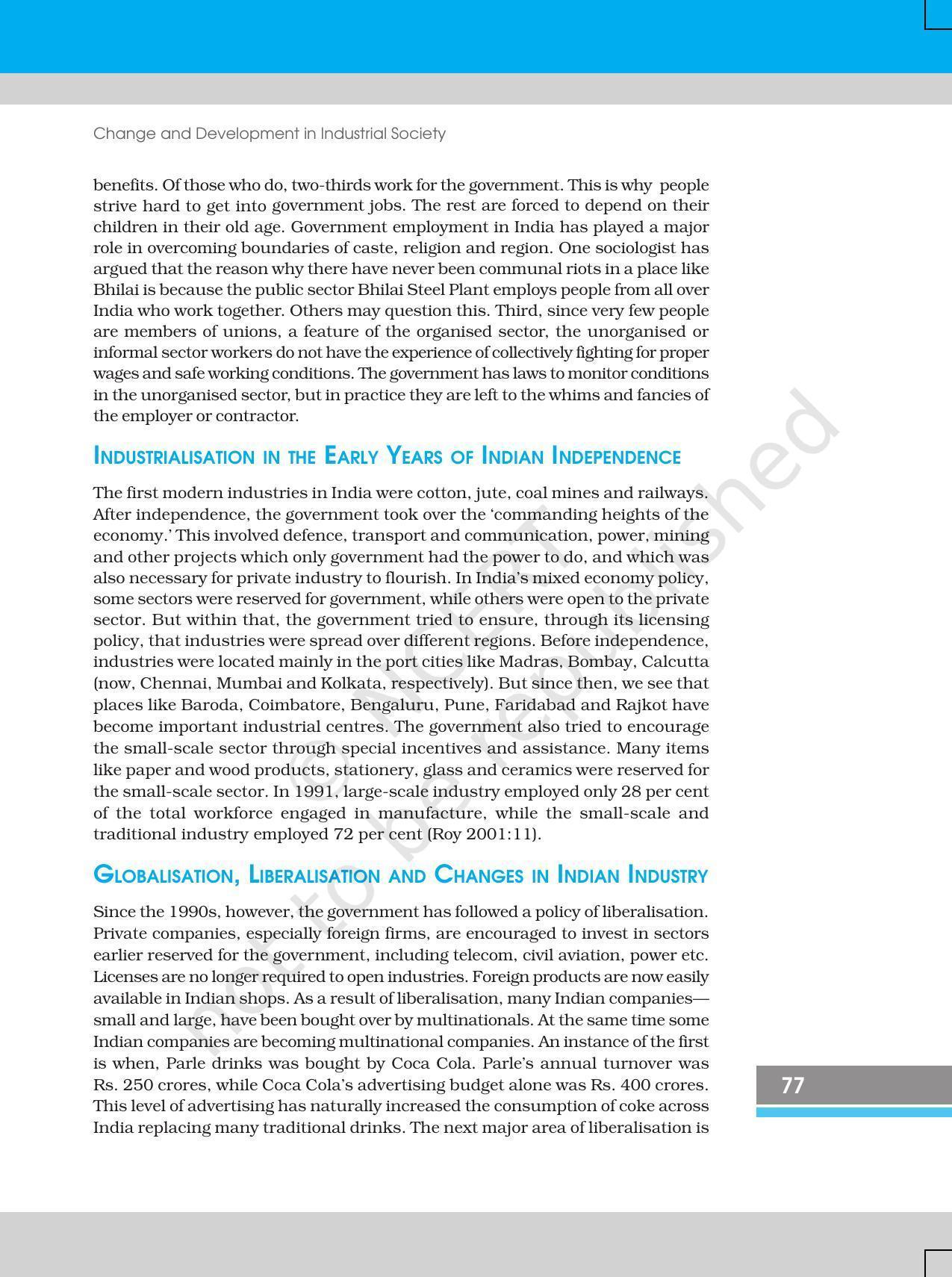 NCERT Book for Class 12 Sociology (Social Change and Development in India) Chapter 5 Change and Development in Industrial Society - Page 5