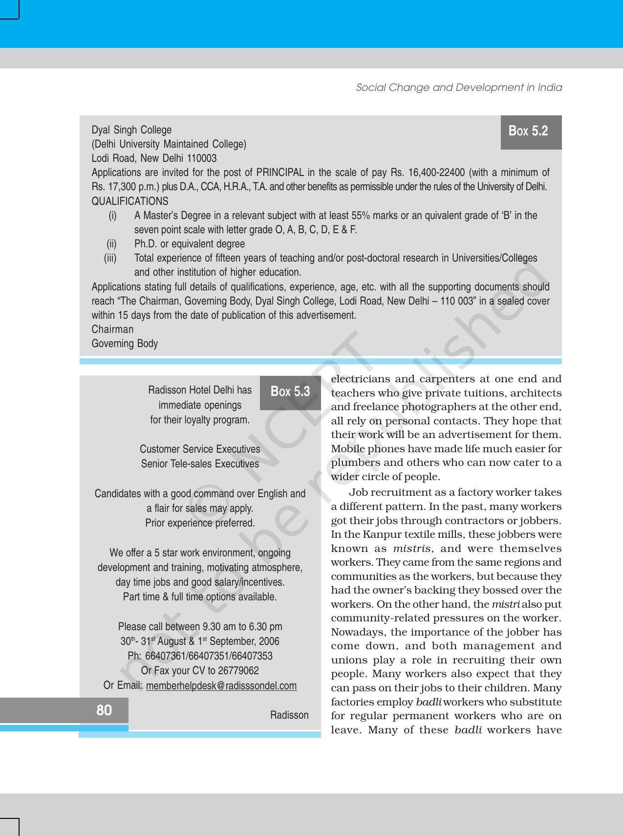 NCERT Book for Class 12 Sociology (Social Change and Development in India) Chapter 5 Change and Development in Industrial Society - Page 8