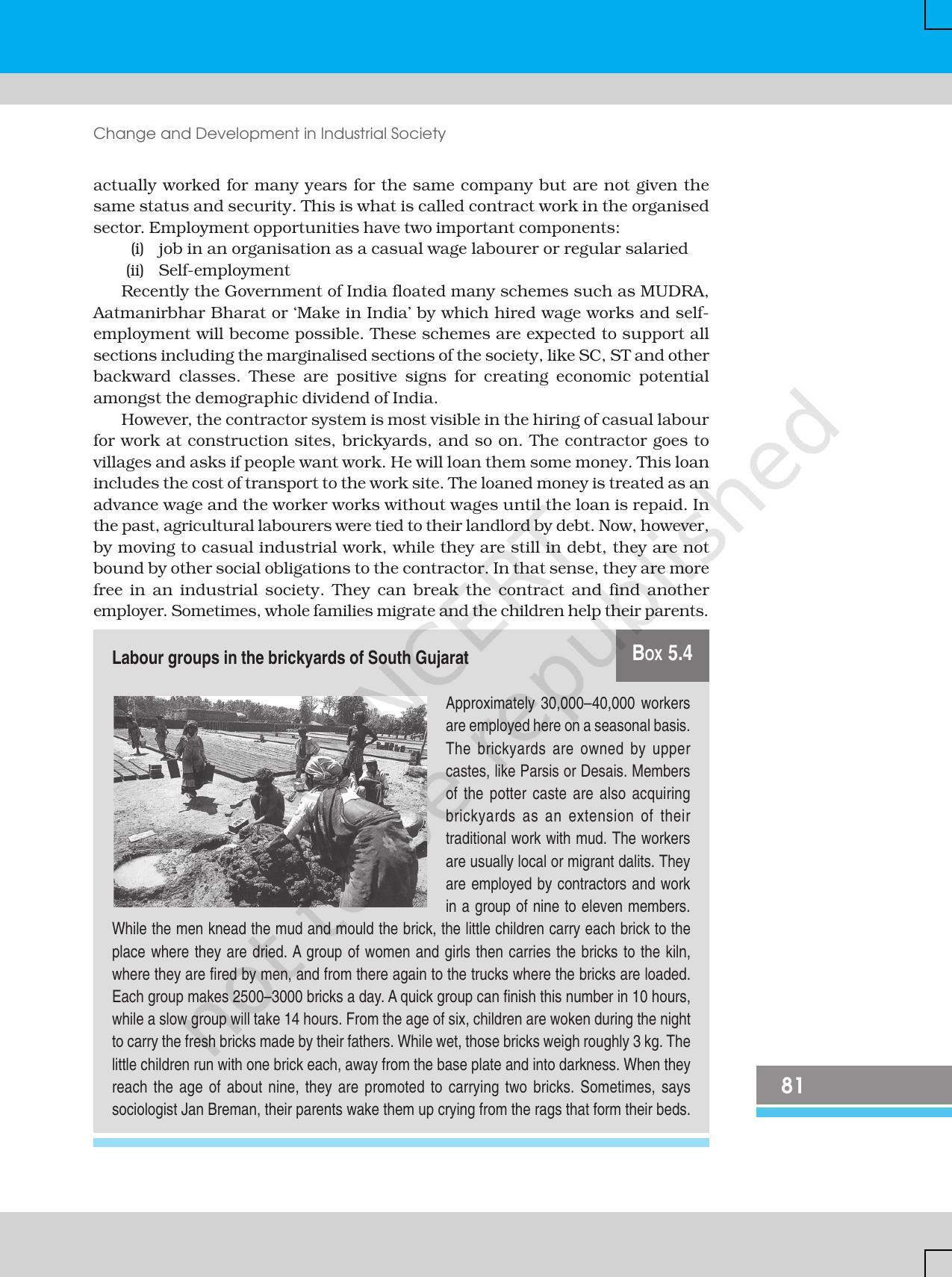 NCERT Book for Class 12 Sociology (Social Change and Development in India) Chapter 5 Change and Development in Industrial Society - Page 9