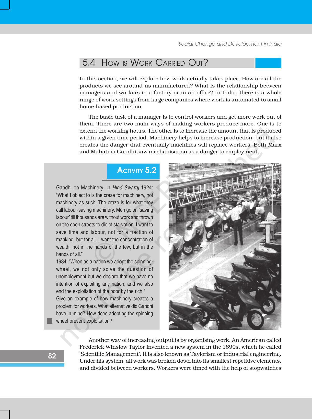 NCERT Book for Class 12 Sociology (Social Change and Development in India) Chapter 5 Change and Development in Industrial Society - Page 10