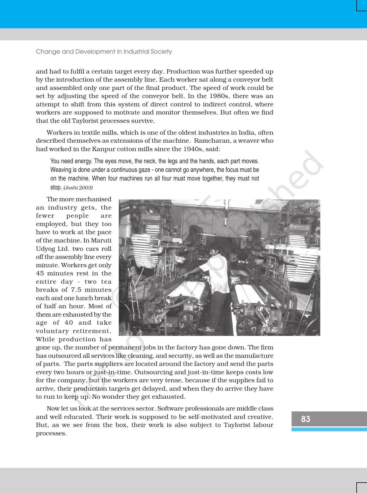 NCERT Book for Class 12 Sociology (Social Change and Development in India) Chapter 5 Change and Development in Industrial Society - Page 11