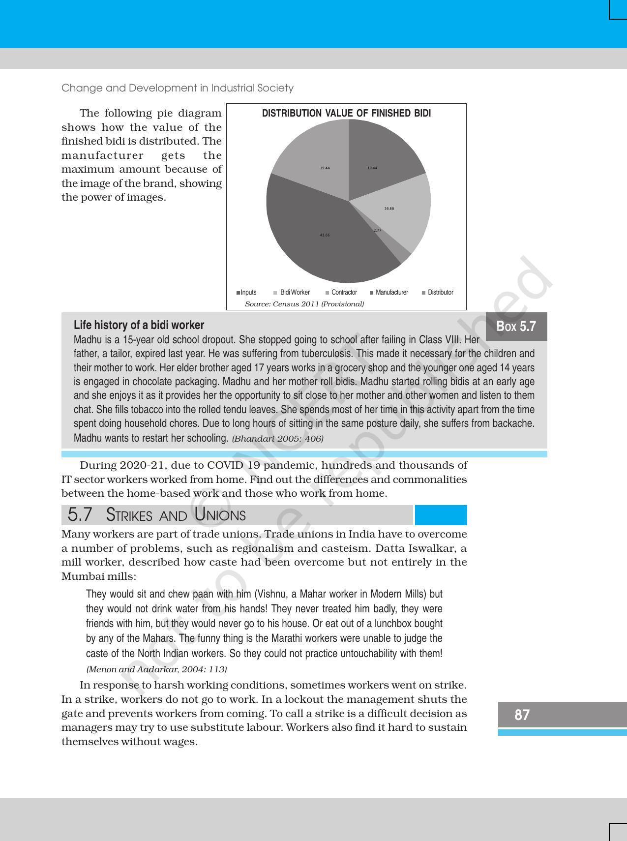 NCERT Book for Class 12 Sociology (Social Change and Development in India) Chapter 5 Change and Development in Industrial Society - Page 15