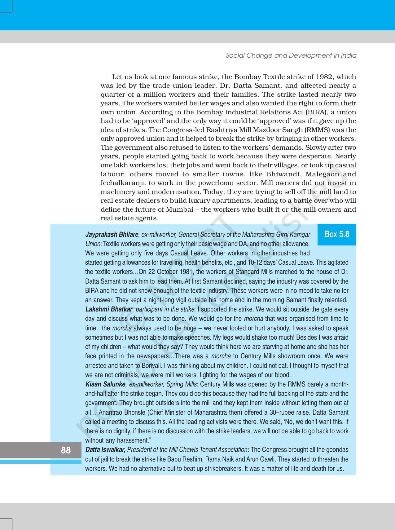 NCERT Book for Class 12 Sociology (Social Change and Development in India) Chapter 5 Change and Development in Industrial Society - Page 16