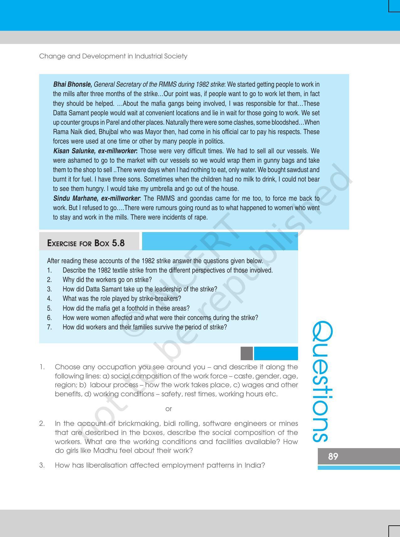 NCERT Book for Class 12 Sociology (Social Change and Development in India) Chapter 5 Change and Development in Industrial Society - Page 17